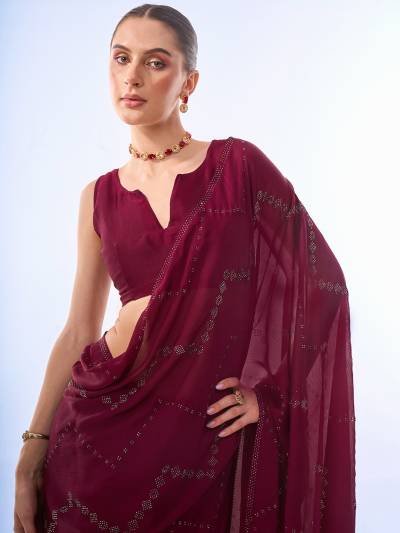 LAXMINAM OP-502 DESIGNER SATIN CHIFFON SAREE WHOLESALER IN INDIA